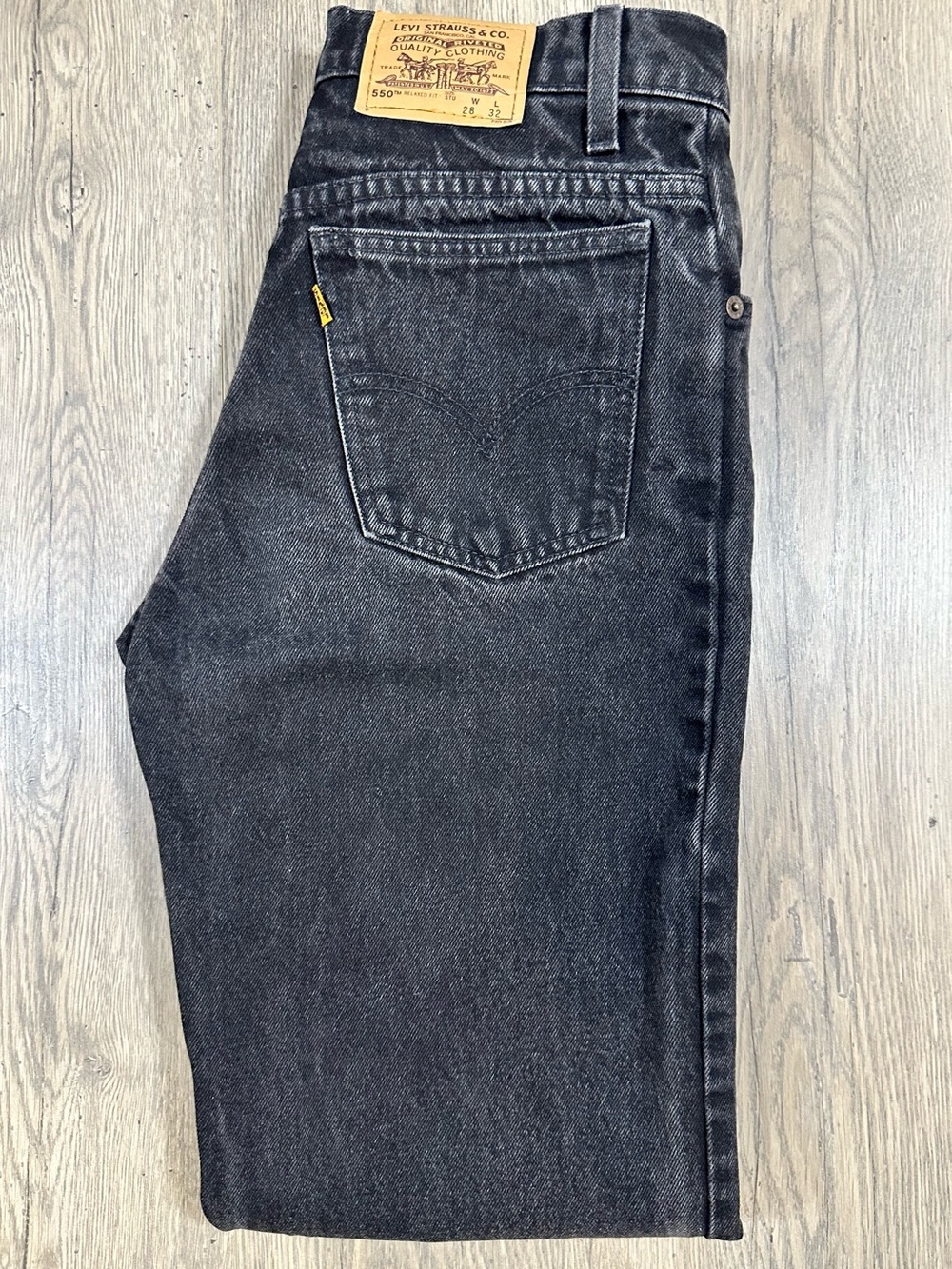 Levi's Orange Tab Black Men's 550 Relaxed Fit Jeans